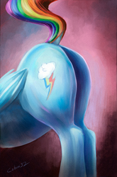 Size: 695x1050 | Tagged: safe, artist:php188, part of a set, rainbow dash, pegasus, pony, g4, backwards cutie mark, butt, butt only, dock, female, plot, rainbutt dash, raised tail, solo, tail, the ass was fat
