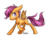 Size: 900x708 | Tagged: safe, artist:moenkin, scootaloo, g4, female, signature, simple background, solo, transparent background