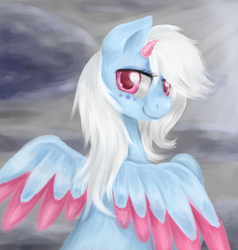 Size: 2000x2100 | Tagged: safe, artist:evomanaphy, oc, oc only, oc:nova crystal, colored, high res, horn, solo, speedpaint