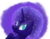 Size: 462x362 | Tagged: safe, artist:elppa, nightmare moon, pony, g4, afro, alternate hairstyle, female, looking at you, portrait, simple background, smiling, solo, transparent background