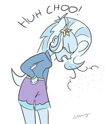 Size: 2883x3348 | Tagged: safe, artist:silverwing, artist:sudosnz, edit, trixie, equestria girls, g4, color, high res, sneeze cloud, sneezing