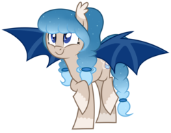 Size: 2085x1628 | Tagged: safe, artist:halabaluu, oc, oc only, oc:glimmer palette, bat pony, cute, ocbetes, raised hoof, raised leg, simple background, slit pupils, smiling, solo, spread wings, transparent background, vector