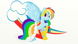 Size: 1920x1080 | Tagged: safe, artist:teiwaz85, rainbow dash, g4, clothes, dress, female, gala dress, solo