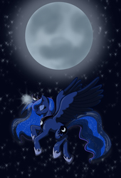 Size: 2500x3682 | Tagged: safe, artist:rustedrabbit, princess luna, g4, female, high res, moon, solo