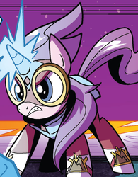 Size: 494x634 | Tagged: safe, idw, masked matter-horn, g4, masked matter-horn costume, power ponies, solo