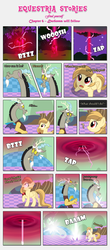 Size: 2429x5500 | Tagged: safe, artist:estories, discord, oc, oc:alice goldenfeather, draconequus, pegasus, pony, comic:find yourself, g4, comic, crystal