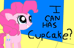 Size: 866x564 | Tagged: safe, artist:darkcruisebronystyle, pinkie pie, g4, female, lolcat, meme, ms paint, solo