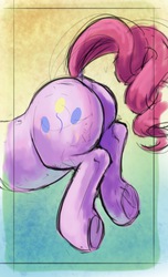 Size: 715x1177 | Tagged: dead source, safe, artist:php188, pinkie pie, earth pony, pony, g4, balloonbutt, butt, butt only, dock, female, plot, sketch, solo, underhoof, wip