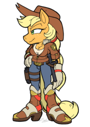 Size: 800x1129 | Tagged: safe, artist:molochtdl, applejack, earth pony, anthro, plantigrade anthro, g4, female, hat, simple background, solo, sonic the hedgehog (series), sonicified, transparent background