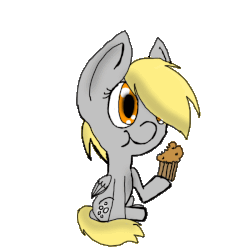 Size: 800x800 | Tagged: safe, artist:twisted tail, derpy hooves, pegasus, pony, g4, animated, chewing, cute, female, mare