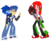 Size: 1024x842 | Tagged: safe, artist:ferrokiva, flash sentry, equestria girls, g4, commission, crossover, equestria girls-ified, knuckles the echidna, male, shadow the hedgehog, sonic the hedgehog, sonic the hedgehog (series)