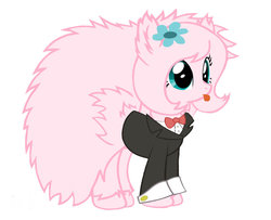 Size: 1024x832 | Tagged: safe, artist:jennystout, oc, oc only, oc:fluffle puff, clothes, cute, flufflebetes, ocbetes, simple background, solo, tuxedo, vector, white background