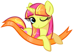 Size: 867x613 | Tagged: safe, artist:sharkmochi, sweetcream scoops, pony, unicorn, g4, cute, female, mare, simple background, solo, transparent background, wink