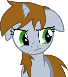 Size: 3493x3946 | Tagged: safe, artist:incognito-i, oc, oc only, oc:littlepip, pony, unicorn, fallout equestria, fanfic, fanfic art, female, floppy ears, high res, horn, mare, simple background, solo, transparent background, vector