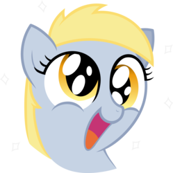 Size: 8254x8289 | Tagged: safe, artist:mickeymonster, artist:tim015, derpy hooves, pegasus, pony, g4, .ai available, absurd resolution, cute, derpabetes, female, happy, mare, simple background, smiling, sparkling, transparent background, vector