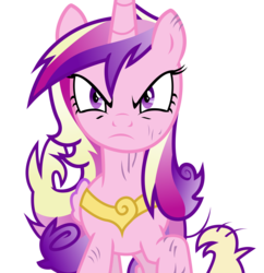 Size: 5324x5500 | Tagged: safe, artist:theshadowstone, princess cadance, g4, absurd resolution, angry, female, messy mane, simple background, solo, transparent background, vector