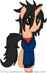 Size: 489x758 | Tagged: safe, artist:absolzoey, artist:katsubases, pony, big hero 6, clothes, hiro hamada, hoodie, ms paint, ponified, solo