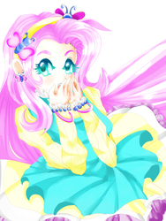 Size: 768x1024 | Tagged: safe, artist:eateroflife, fluttershy, human, g4, female, humanized, solo