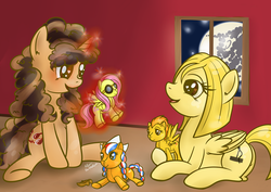 Size: 993x705 | Tagged: safe, artist:cwossie, fluttershy, spitfire, oc, oc only, oc:ember, oc:ember (hwcon), hearth's warming con, g4, anneli heed, charity, lizemijn libgott, mare in the moon, mascot, moon, plushie, ponysona