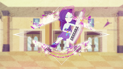 Size: 1920x1080 | Tagged: safe, artist:divideddemensions, artist:katequantum, rarity, equestria girls, g4, my little pony equestria girls: rainbow rocks, cafeteria, canterlot high, eyes closed, keytar, musical instrument, school, vector, wallpaper