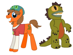 Size: 1600x1200 | Tagged: safe, artist:dulcechica19, pony, big hero 6, frederick flamarion frederickson, fredzilla, ponified, simple background, solo, transparent background