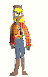 Size: 330x530 | Tagged: safe, artist:bulbaderp, applejack, human, g4, humanized, quality, stylistic suck, terrible