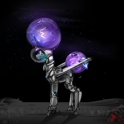 Size: 3000x3000 | Tagged: safe, artist:alumx, princess luna, alicorn, pony, g4, astronaut, bubble, female, helmet, high res, jetpack, moon, signature, solo, spacesuit, stars