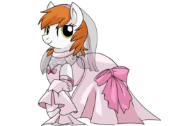 Size: 900x655 | Tagged: safe, artist:itstaylor-made, pony, clothes, cornet, dress, ponified, rhapsody: a musical adventure, solo, wedding dress