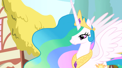 Size: 1366x768 | Tagged: safe, screencap, princess celestia, friendship is magic, g4, female, solo