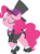 Size: 3250x4364 | Tagged: safe, artist:lykas13, pinkie pie, g4, clothes, dapper, female, hat, simple background, solo, spats, suit, top hat, transparent background, tuxedo, vector