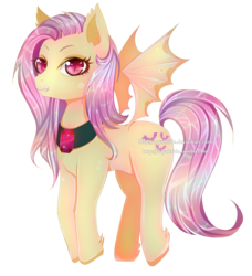 Size: 2141x2349 | Tagged: safe, artist:slyblue7, fluttershy, g4, female, flutterbat, high res, race swap, solo