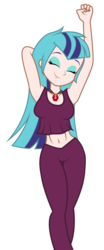 Size: 2600x6250 | Tagged: safe, artist:discorded-joker, sonata dusk, equestria girls, g4, my little pony equestria girls: rainbow rocks, absurd resolution, armpits, belly button, human coloration, loose hair, midriff, photoshop, simple background, transparent background