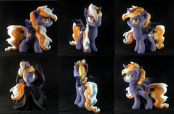 Size: 4642x3064 | Tagged: safe, artist:whiteheather, oc, oc only, oc:candy corn, alicorn, bat pony, bat pony unicorn, pony, alicorn oc, irl, photo, plushie