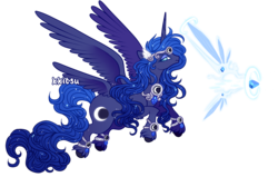 Size: 1356x860 | Tagged: safe, artist:kkitsu, princess luna, g4, alternate cutie mark, female, solo, unshorn fetlocks