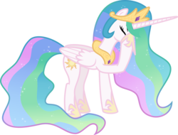 Size: 1595x1214 | Tagged: safe, artist:mremerald34, princess celestia, pony, g4, facehoof, female, mare, simple background, solo, transparent background, vector