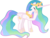 Size: 1595x1214 | Tagged: safe, artist:mremerald34, princess celestia, pony, g4, facehoof, female, mare, simple background, solo, transparent background, vector