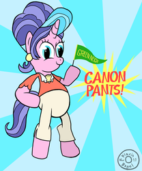 Size: 1000x1200 | Tagged: safe, artist:flavinbagel, cookie crumbles, pony, g4, bipedal, clothes, pants, solo