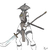 Size: 610x638 | Tagged: safe, artist:adolphbartels, zecora, zebra, anthro, g4, katana, naginata, simple background, sword, weapon, white background
