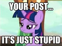 Size: 476x355 | Tagged: safe, screencap, twilight sparkle, g4, female, image macro, meme, solo