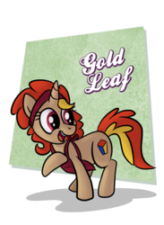 Size: 825x1125 | Tagged: safe, artist:1trick, oc, oc only, oc:gold leaf, pony, unicorn, female, horse party, solo