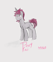 Size: 1165x1352 | Tagged: safe, artist:ponykai, oc, oc only, oc:ponykai, pony, male, sketch, solo, stallion