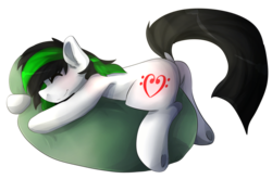 Size: 1024x677 | Tagged: safe, artist:oddends, oc, oc only, oc:trance sequence, pillow, sleeping