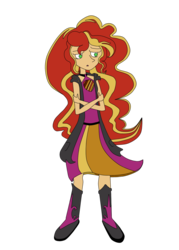 Size: 1000x1400 | Tagged: safe, artist:mabu, sunset shimmer, gem (race), equestria girls, g4, female, gem, gemsona, mineral, quartz, rock, sad, solo, steven universe, tiger's eye