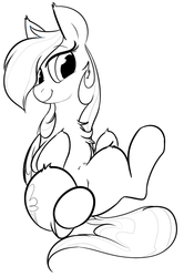 Size: 569x855 | Tagged: safe, artist:dotkwa, rainbow dash, g4, chest fluff, female, grayscale, monochrome, solo