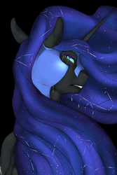 Size: 1000x1500 | Tagged: safe, artist:backlash91, nightmare moon, g4, crying, female, solo