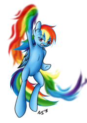 Size: 1474x2073 | Tagged: safe, artist:novaspark, rainbow dash, pegasus, pony, g4, female, shoryuken, solo, street fighter