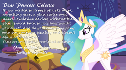 Size: 1050x590 | Tagged: safe, screencap, princess celestia, g4, dear princess celestia, female, letter, solo