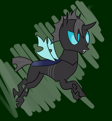 Size: 1825x1969 | Tagged: safe, artist:darklordsnuffles, changeling, solo