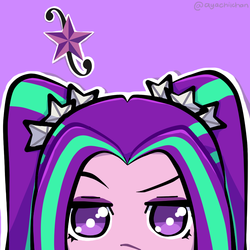 Size: 1024x1024 | Tagged: safe, artist:ayachiichan, aria blaze, equestria girls, g4, my little pony equestria girls: rainbow rocks, female, icon, no nose, solo