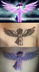 Size: 569x1048 | Tagged: safe, artist:blackgryph0n, twilight sparkle, alicorn, pony, g4, photo, tattoo, twilight sparkle (alicorn)